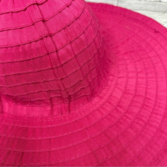 FAIR WEATHER ACCESSORIES Pink Layered Ribbon Hat One Size - Picture 2 of 5